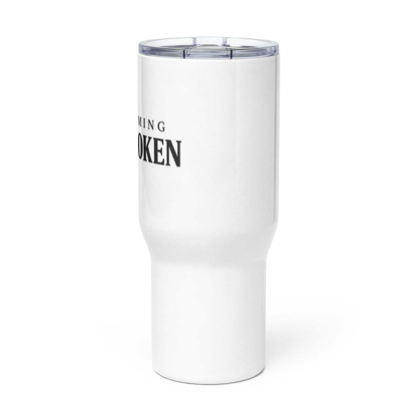 Travel mug with a handle